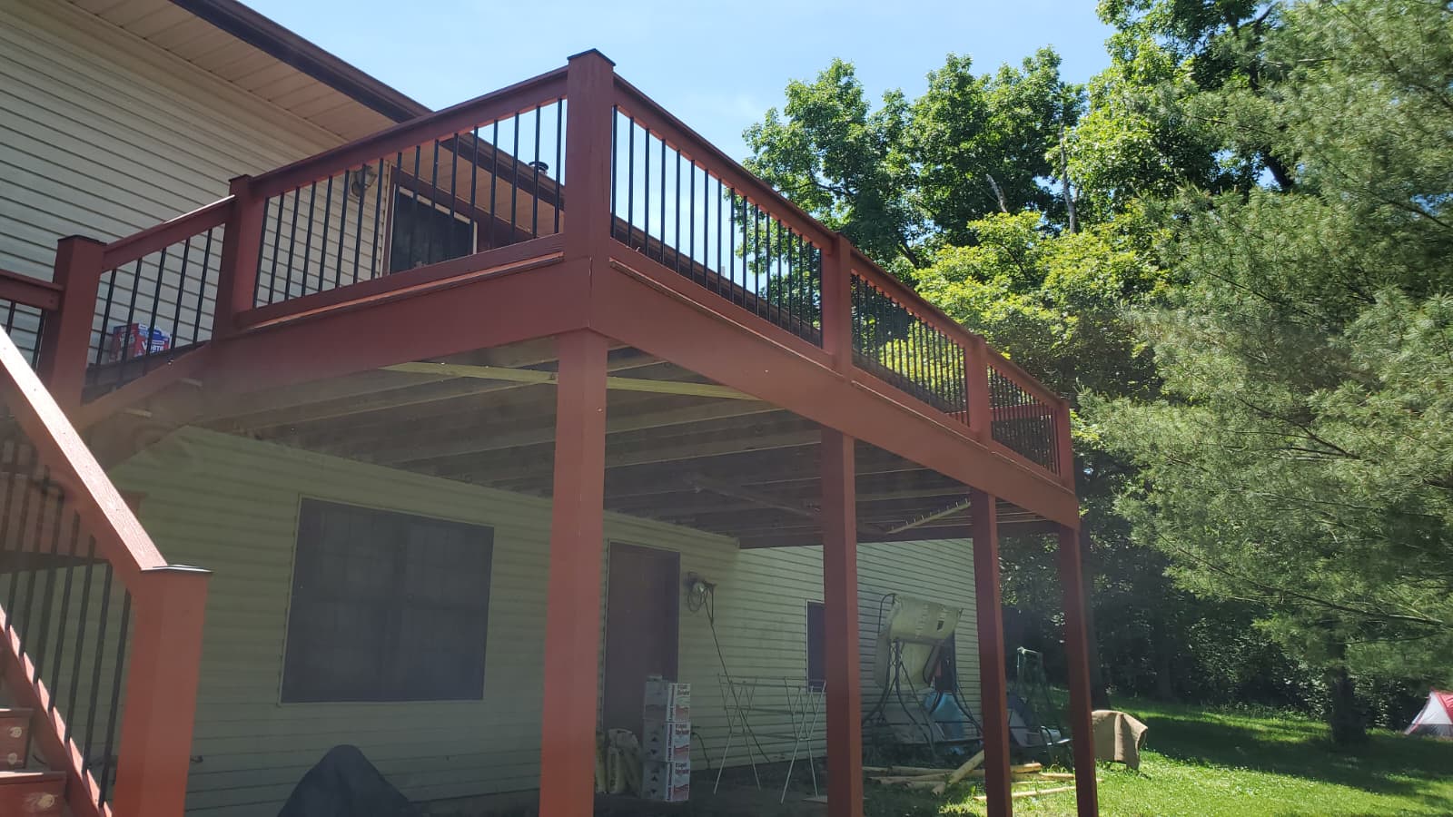 Raised deck exterior project